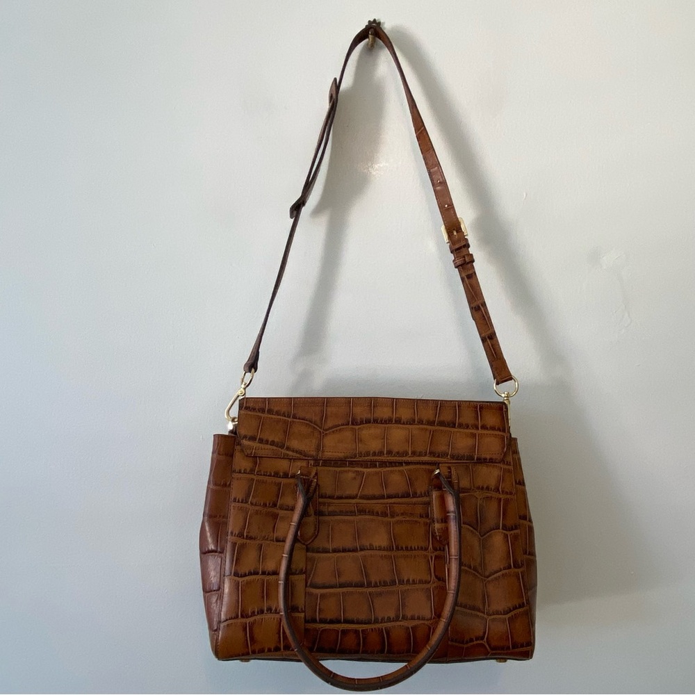 GILI Got It Love It genuine leather Croc embossed handbag purse NWOT - Picture 2 of 13